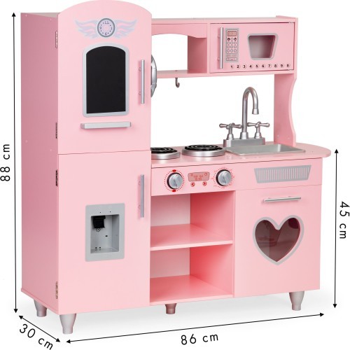 Large Wooden Kitchen For Kids Eco Toys, Sound Effects