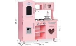 Large Wooden Kitchen For Kids Eco Toys, Sound Effects