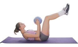 Vingrošanas bumba inSPORTline Aerobic Ball 25 cm - Bēšs