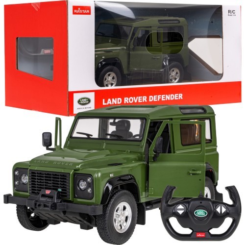 Tālvadības automašīna Land Rover Defender 1:14 RASTAR zaļa