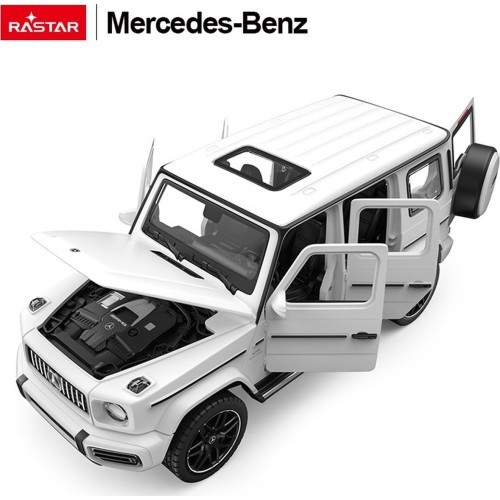 Metāla auto 1/32 Mercedes-Benz AMG G63 ar skaņu, balts RASTAR