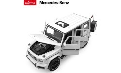 Metāla auto 1/32 Mercedes-Benz AMG G63 ar skaņu, balts RASTAR