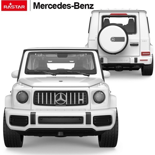 Металлическая машинка 1/32 Mercedes-Benz AMG G63 со звуком, белая RASTAR