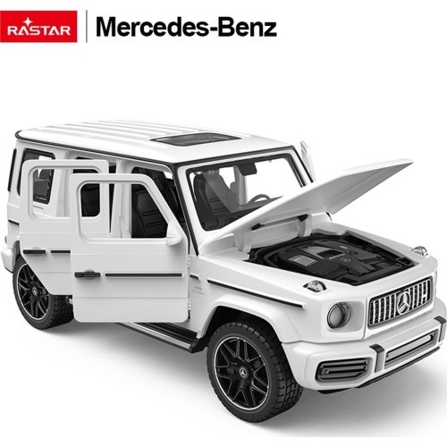 Metāla auto 1/32 Mercedes-Benz AMG G63 ar skaņu, balts RASTAR
