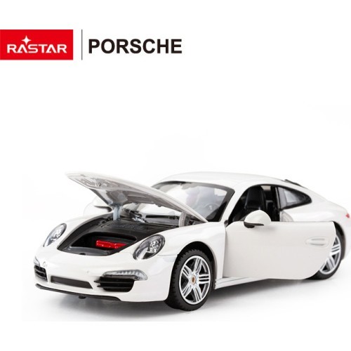Metāla automašīna 1:24 Porsche 911 balta RASTAR