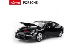 Metāla automašīna 1:24 Porsche 911, melna, RASTAR