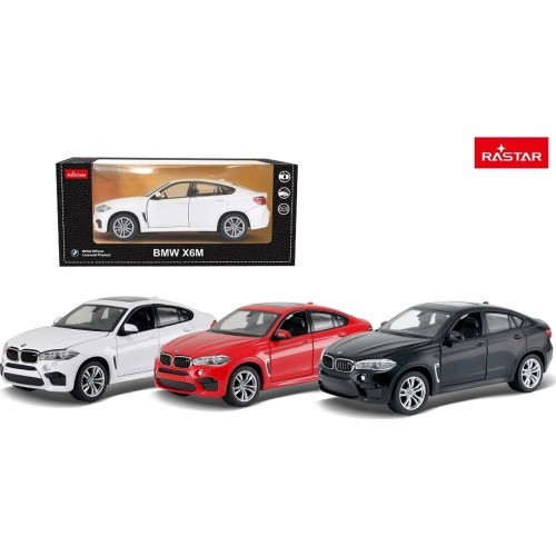 Металлическая машина 1:24 BMW X6M белая RASTAR