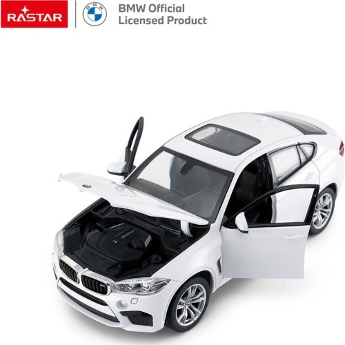 Металлическая машина 1:24 BMW X6M белая RASTAR