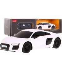 Tālvadības automašīna Audi R8, balta 1:24 RASTAR