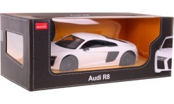 Tālvadības automašīna Audi R8, balta 1:24 RASTAR
