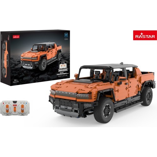 Konstruktors R/C automašīna 1:10 Hummer EV oranžs RASTAR