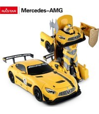 Automašīna/robots 2-in-1 R/C 1:14 Mercedes-AMG GT3, dzeltens RASTAR