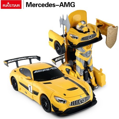 Машина/робот 2в1 R/C 1:14 Mercedes-AMG GT3, жёлтый RASTAR