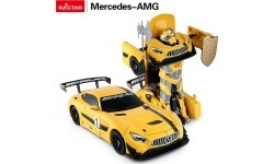 Automašīna/robots 2-in-1 R/C 1:14 Mercedes-AMG GT3, dzeltens RASTAR