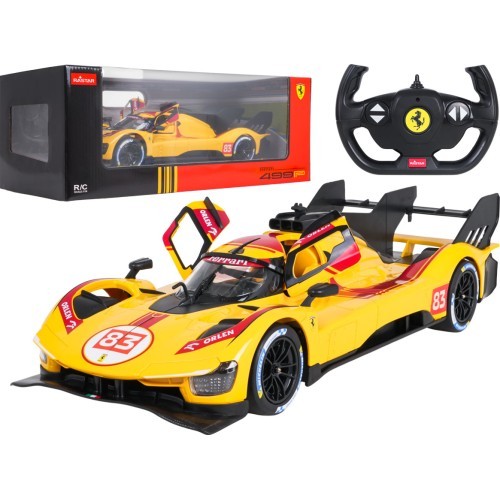 Tālvadības automašīna 1:14 Ferrari 499P dzeltena RASTAR