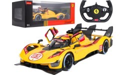 Tālvadības automašīna 1:14 Ferrari 499P dzeltena RASTAR