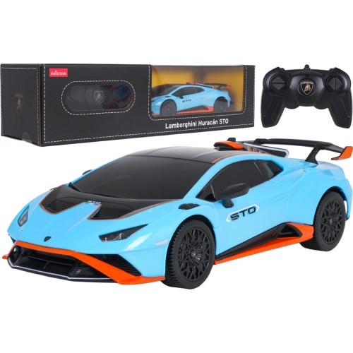 Tālvadības automašīna 1:24 Lamborghini Huracan STO, zila, RASTAR