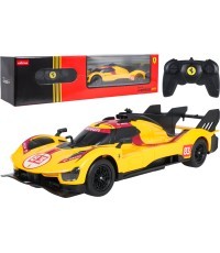 Tālvadības automašīna 1:24 Ferrari 499P-N83 dzeltena RASTAR