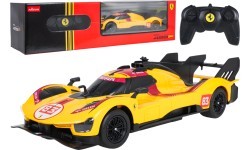 Tālvadības automašīna 1:24 Ferrari 499P-N83 dzeltena RASTAR