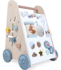 Wooden push walker educational stroller