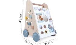 Wooden push walker educational stroller