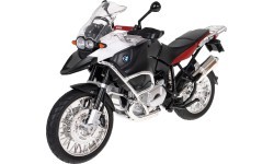 Metāla motocikls BMW R1200GS 1:9 RASTAR, balts
