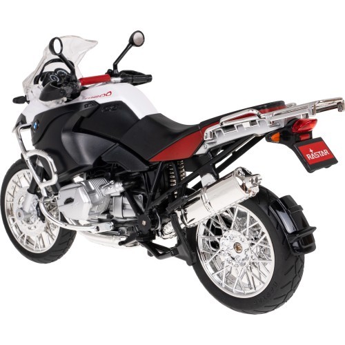 Металлический мотоцикл BMW R1200GS 1:9 RASTAR, белый