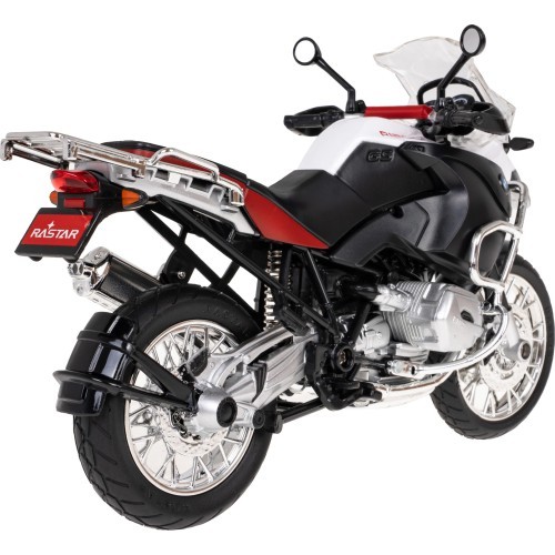 Metāla motocikls BMW R1200GS 1:9 RASTAR, balts