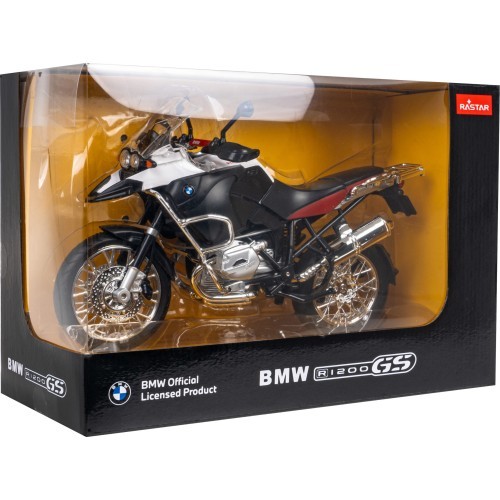 Metāla motocikls BMW R1200GS 1:9 RASTAR, balts