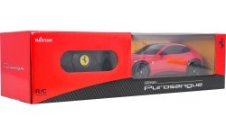 Tālvadības automašīna RASTAR Ferrari Purosangue 1:24, sarkana