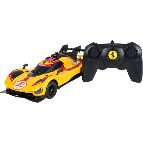 Tālvadības automašīna 1:24 Ferrari 499P-N83 dzeltena RASTAR