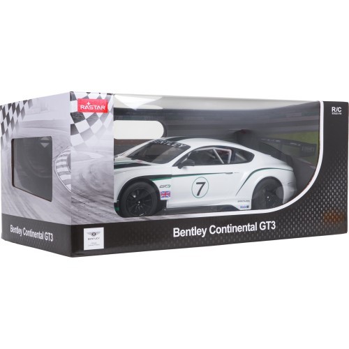 Tālvadības automašīna 1:14 Bentley Continental GT3 balta RASTAR