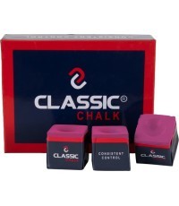 Мел для бильярдного кия Classic, красный, 12 шт.