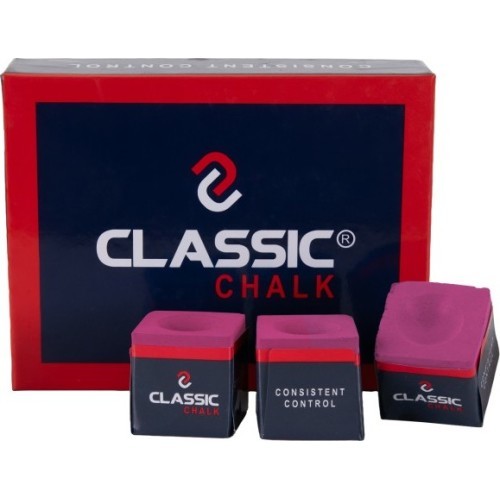 Мел для бильярдного кия Classic, красный, 12 шт.