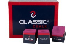 Мел для бильярдного кия Classic, красный, 12 шт.