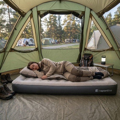 Single Inflatable Mattress inSPORTline Valkon 197x90x22 cm with Built-in Electric Pump