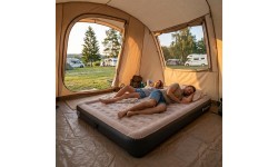 Double Inflatable Mattress inSPORTline Valkon Duo 192x151x22 cm with Built-in Electric Pump