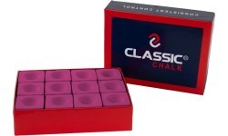 Мел для бильярдного кия Classic, красный, 12 шт.