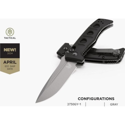 Benchmade 2730GY-1 Mini Auto Adamas automātiskais nazis, melns G10