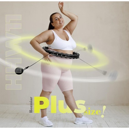 Набор хулахуп HHW11, черный, с утяжелителем и поддержкой талии BR163 Plus Size HMS