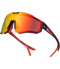 Bērnu saulesbrilles Altalist Kizuna JR - Black-Red with Red Lenses