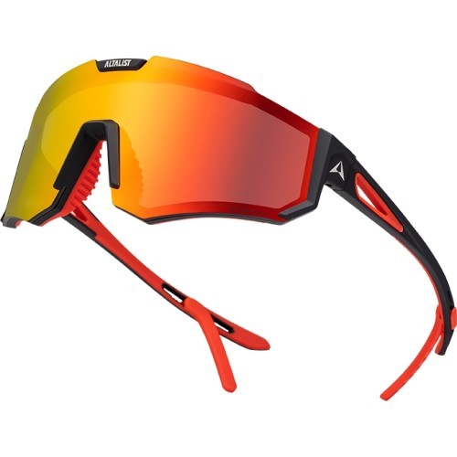 Children’s Sunglasses Altalist Kizuna JR - Black-Red with Red Lenses