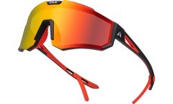 Bērnu saulesbrilles Altalist Kizuna JR - Black-Red with Red Lenses