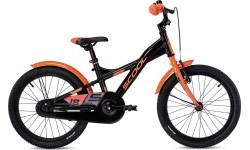 Velosipēds S'COOL XXlite 18" ar 1 ātrumu un bremzēšanu ar pedāļiem, alumīnija, melns-oranžs