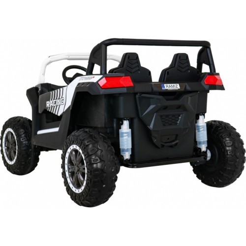 Elektromobilis Buggy ATV Racing 4x4 balts