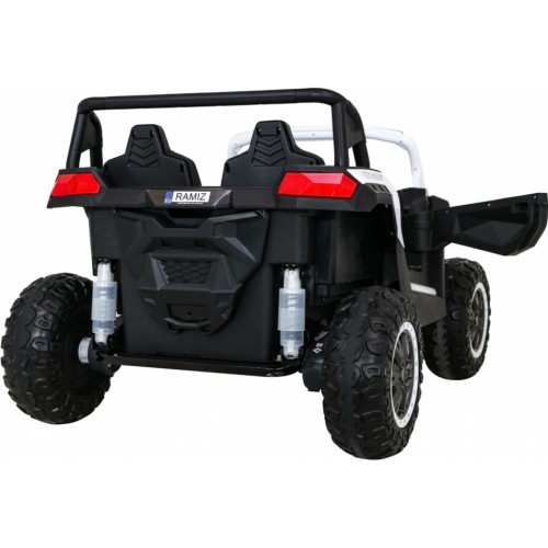 Elektromobilis Buggy ATV Racing 4x4 balts