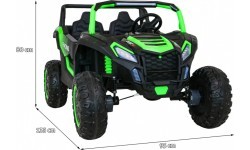 Elektromobilis Buggy ATV Racing 4x4, zaļš