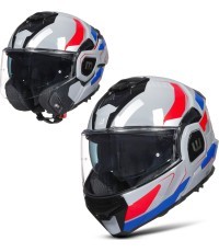 Flip-Up Motorcycle Helmet W-TEC Zoroz P/J - Glossy Tricolor