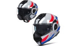 Откидной мотошлем W-TEC Zoroz P/J - Глянцевый трехцветный