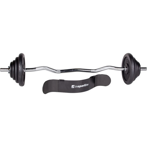Штанга с дисками inSPORTline Castblack 120 см/30 мм 45 кг